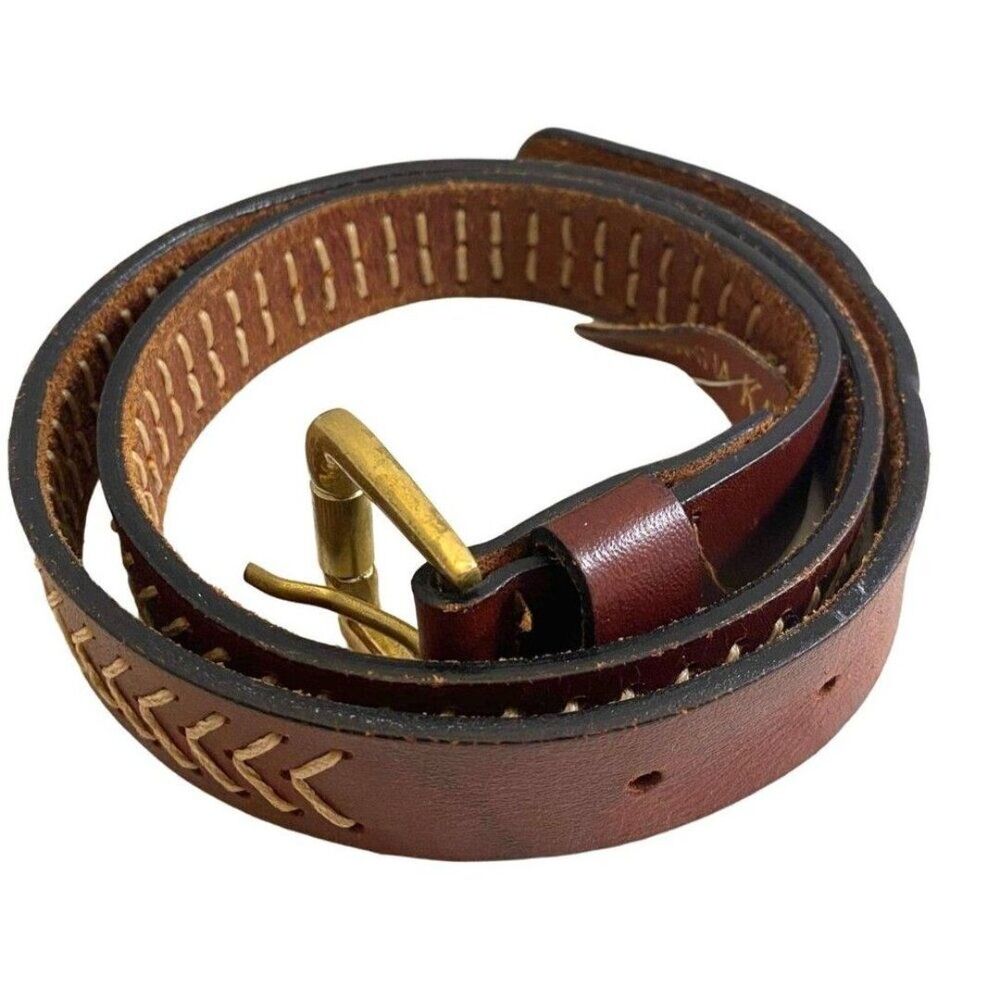 #4733 Vintage Donna Katz womens brown belt size M 32